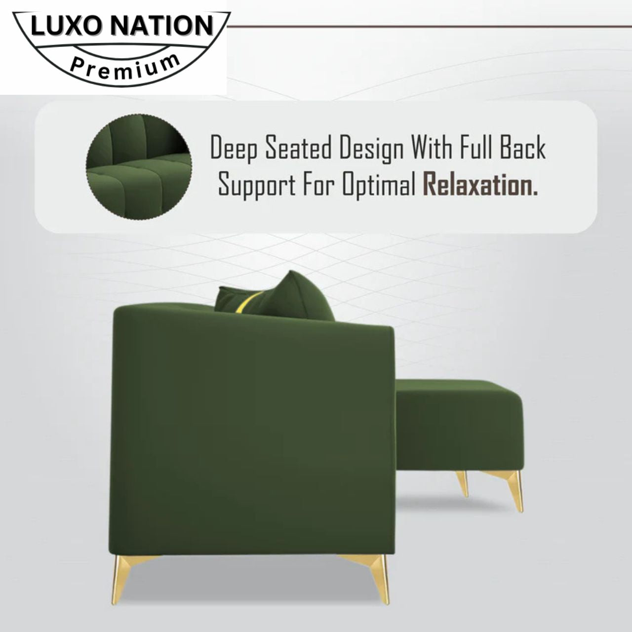 Luxo Nation Modern Luxury Sectional Sofa – Ultimate Comfort & Style